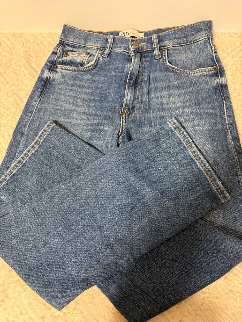 Zara Men's Light Blue Straight Leg Jeans eur 38 USA 6